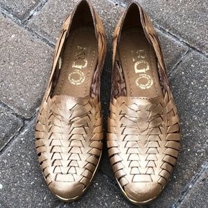 Gold Huaraches Mexican Style  Leather Sandals